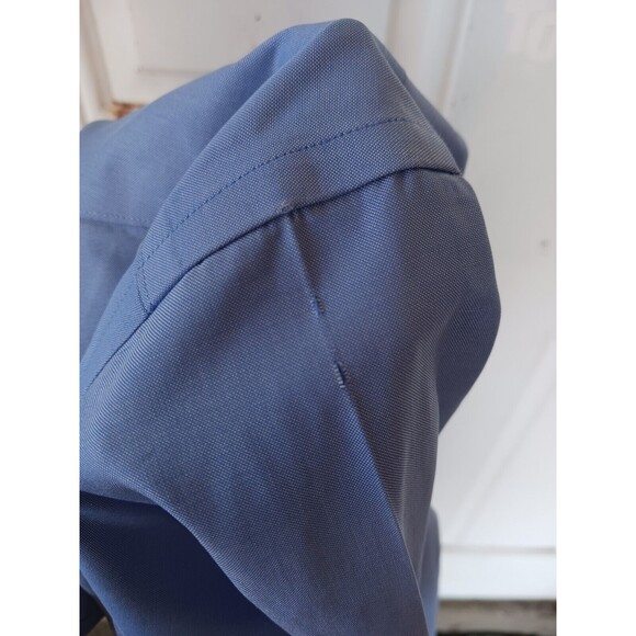 Brooks Brothers 346 Dress Shirt Mens 16 4/5 Blue Non-Iron Long Sleeve Buttondown - Picture 4 of 6
